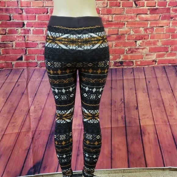 Free people Fair isle Nordic Print Womens Leggings  size M - Picture 6 of 9